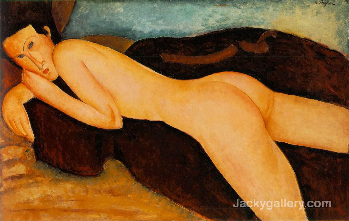 reclining nude from the back by Amedeo Modigliani paintings reproduction